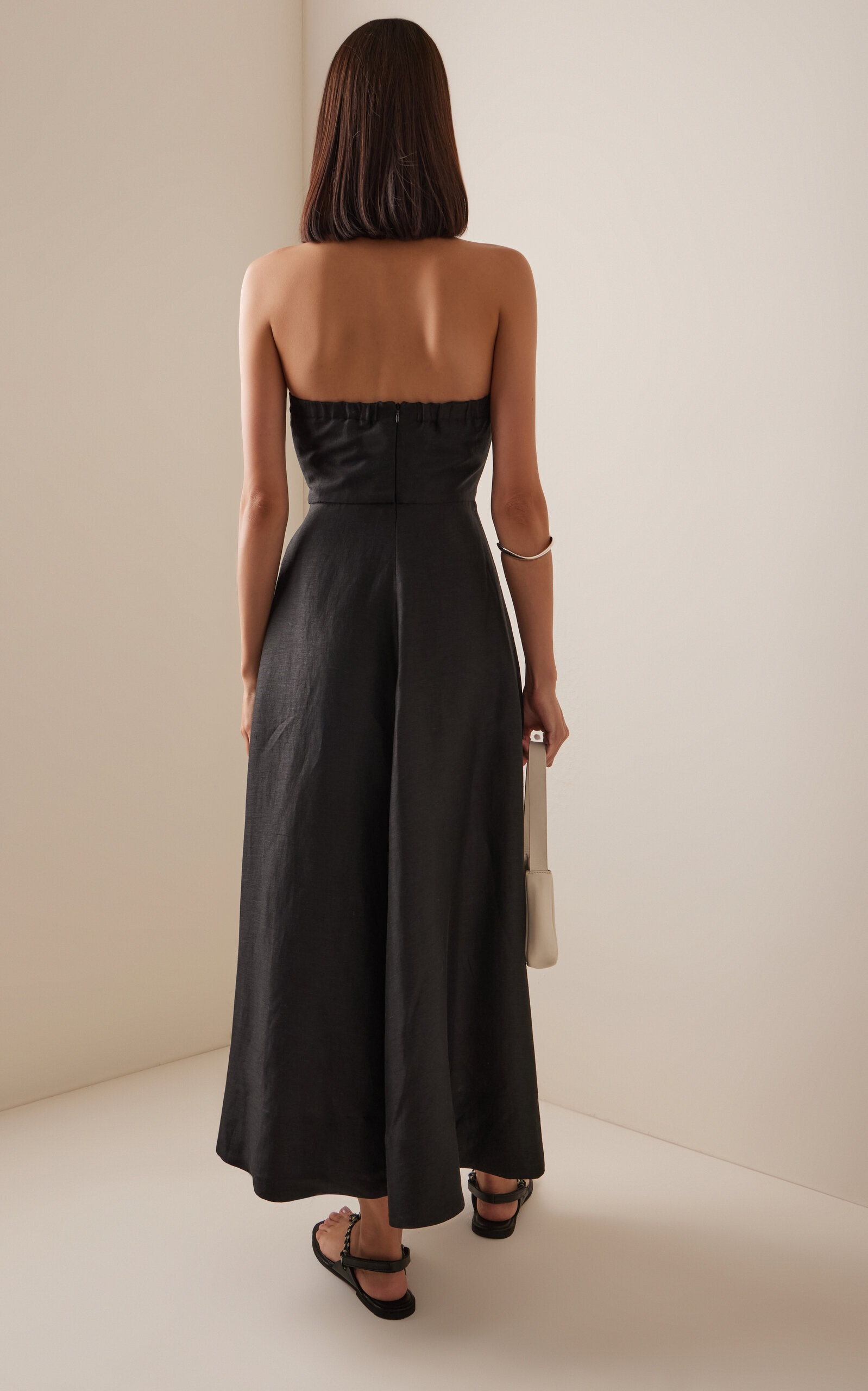 Borrio Strapless Midi Dress black - 4