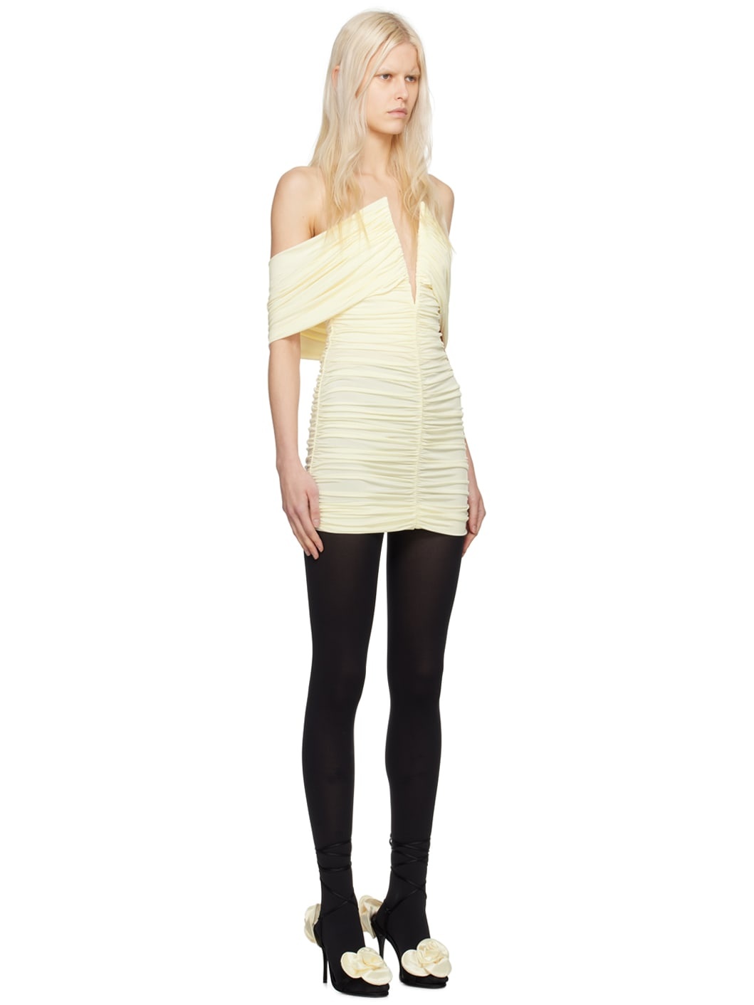 Off-White Ruched Minidress - 2
