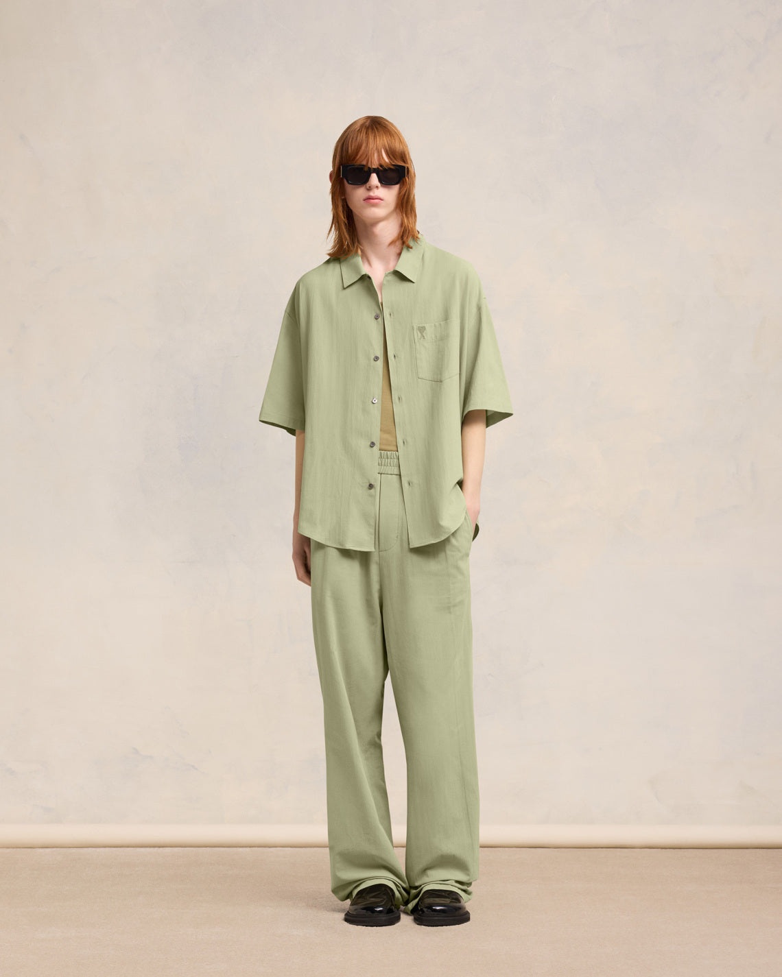 CAMP COLLAR SHORT SLEEVE SHIRT - 2