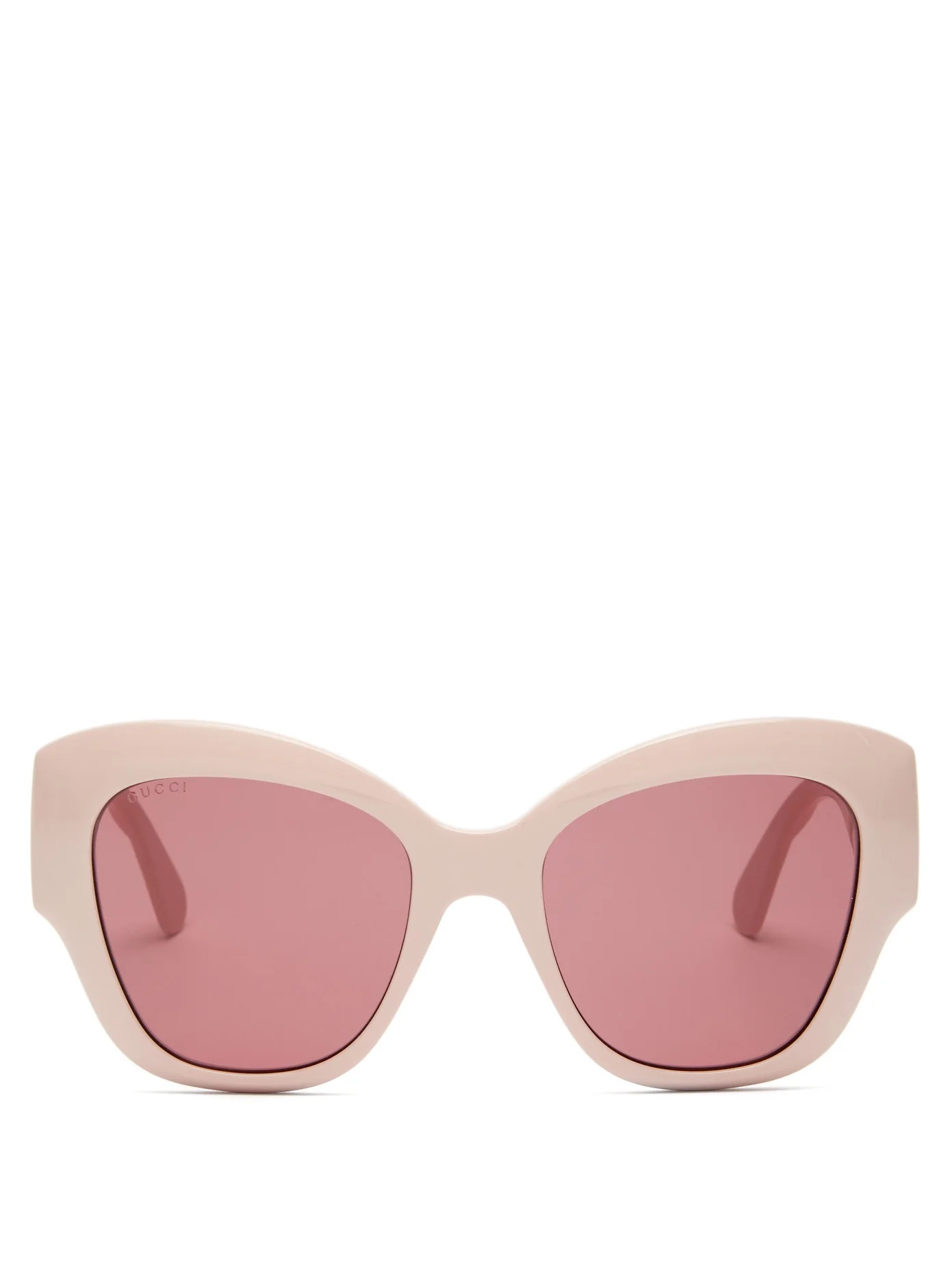 GG-logo quilted cat-eye acetate sunglasses - 1