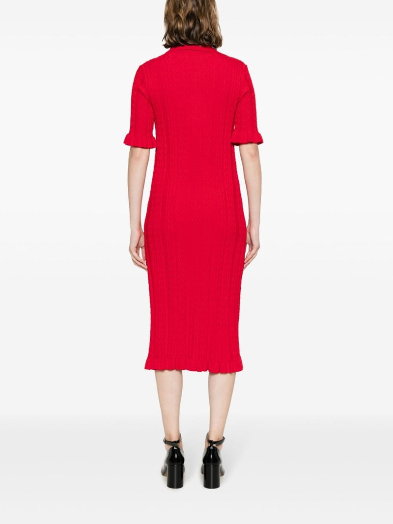 V-neck knitted midi dress 4