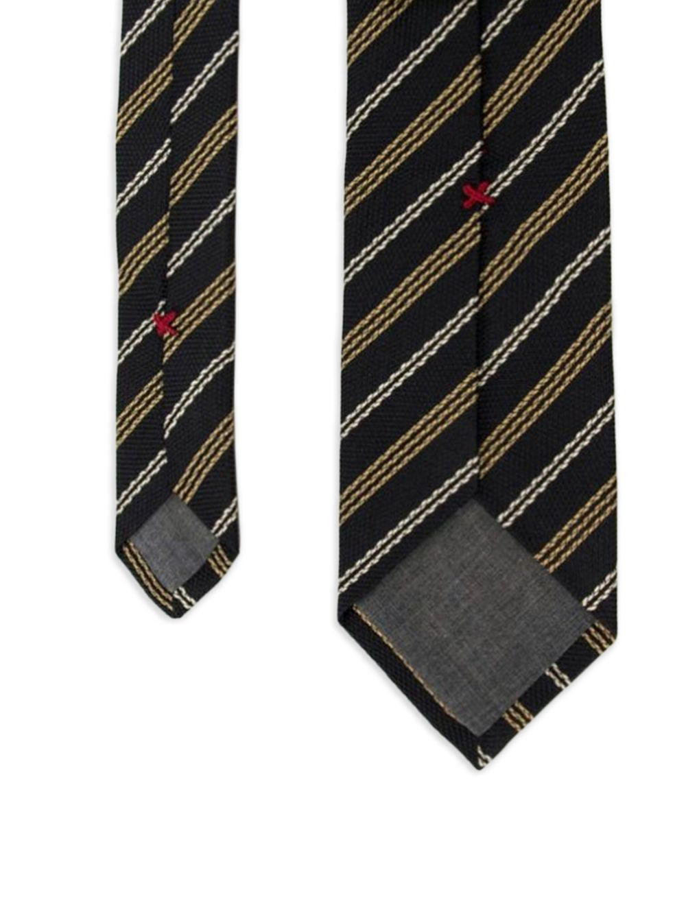 diagonal-stripe silk tie - 3