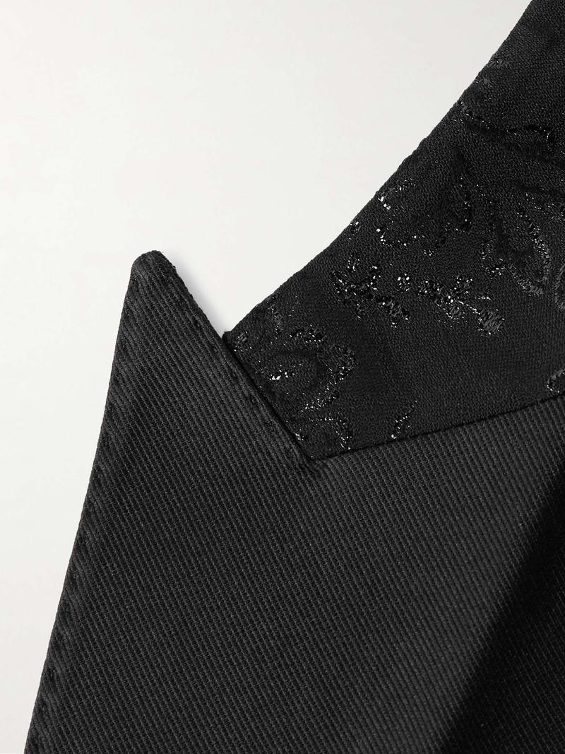 Silk-Trimmed Paisley-Jacquard Wool-Blend Tuxedo Jacket 3