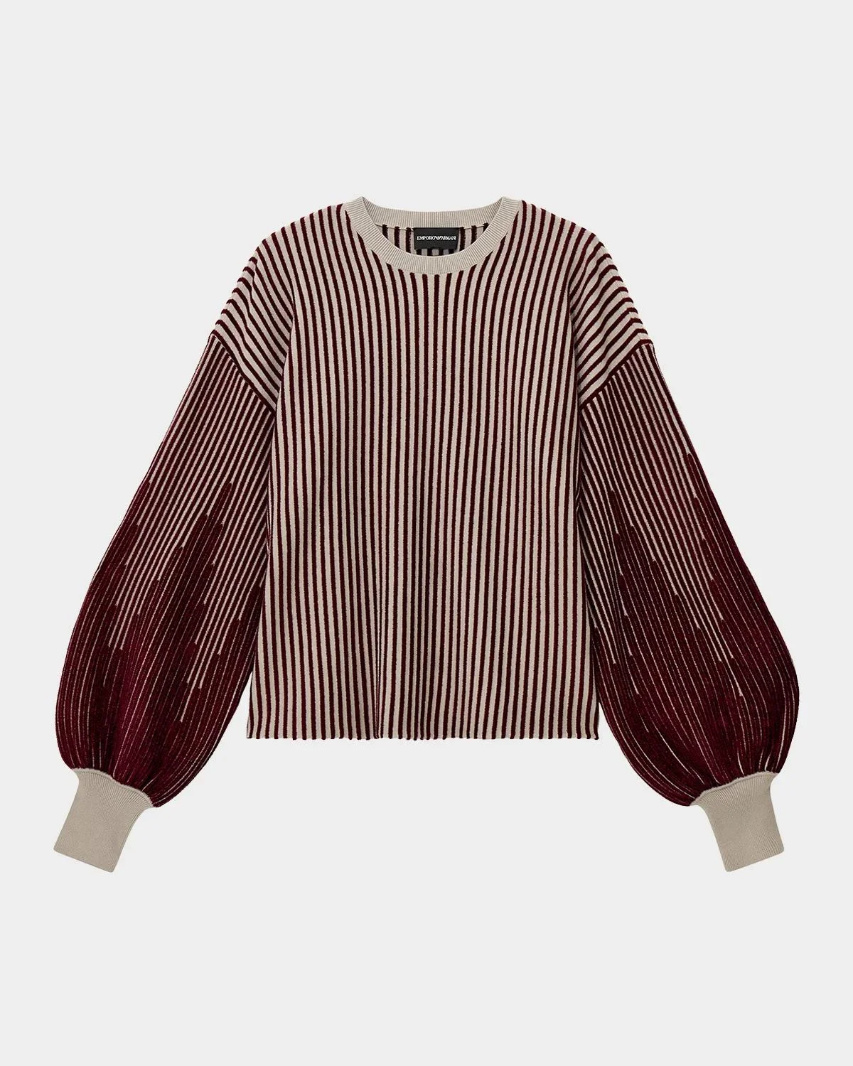 Striped Drop-Shoulder Crewneck Sweater - 1