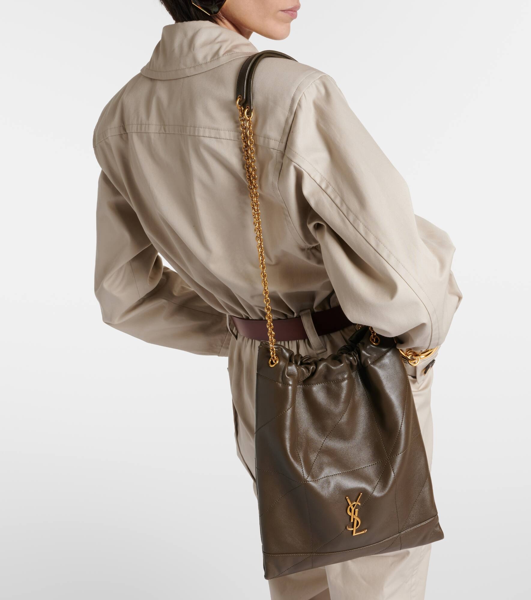 Jamie 4.3 Pochon quilted leather bucket bag - 2