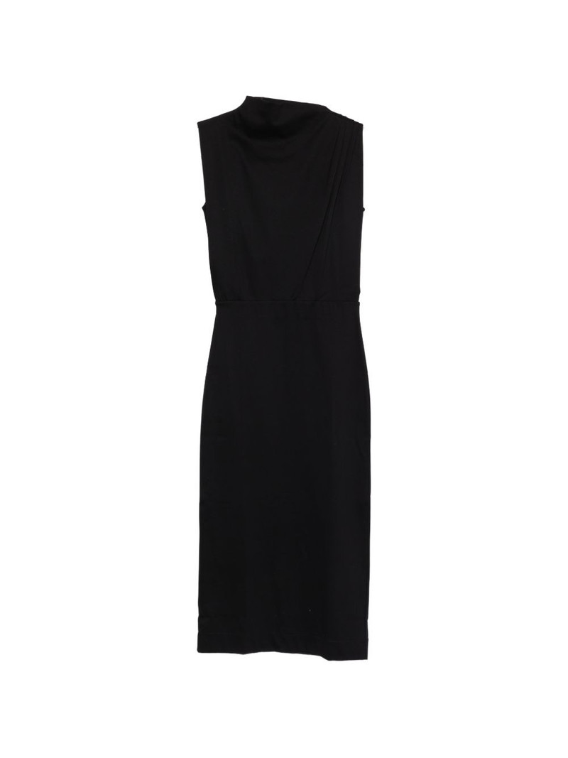 Gemma draped sleeveless midi dress 1