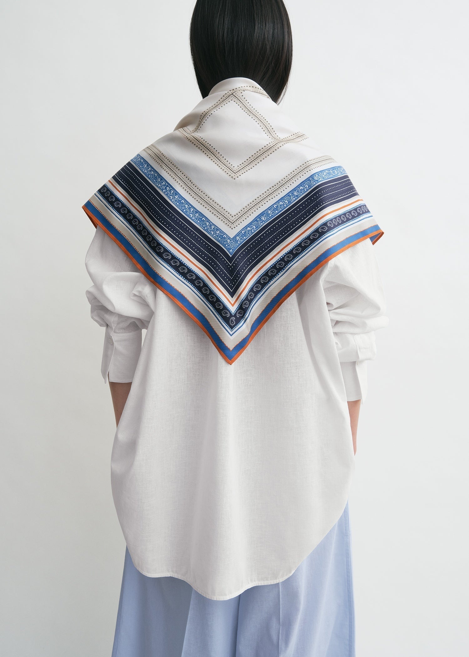 Collector scarf ecru/navy - 3