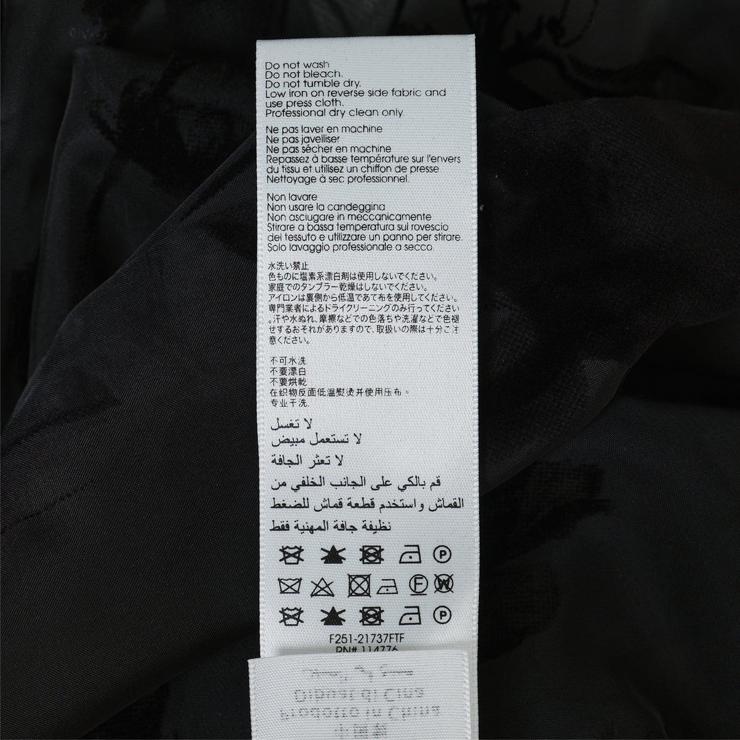 Flocked Organza Sleeveless Midi Dress - 3