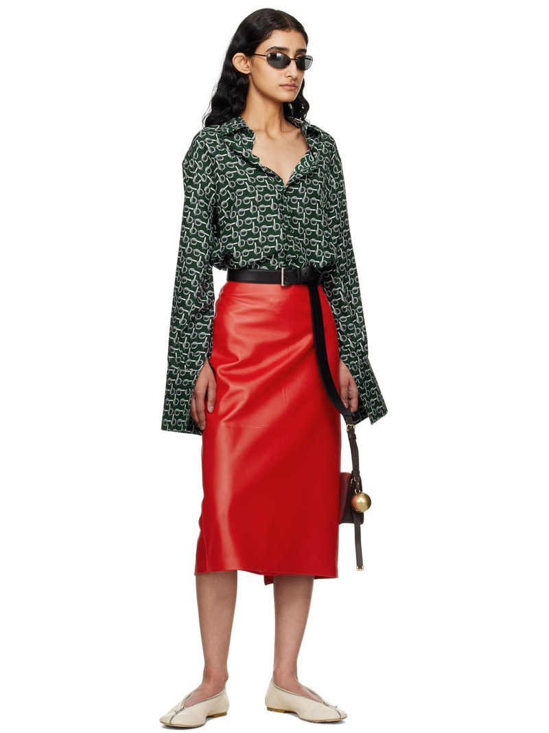 Burberry Off-White Leather Sadler Zip Ballerina Flats outlook