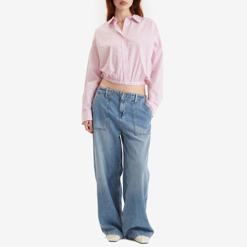 GOOD AMERICAN Good American Poplin Bubble Shirt outlook