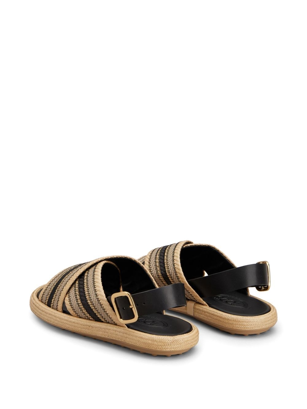 two-tone woven sandals - 3