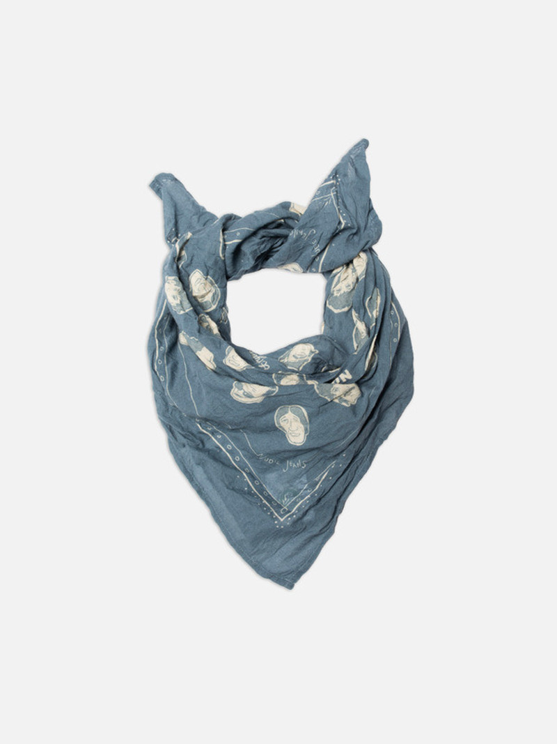 Nudie Jeans Ingrid Bandana OG Line Up Blue outlook