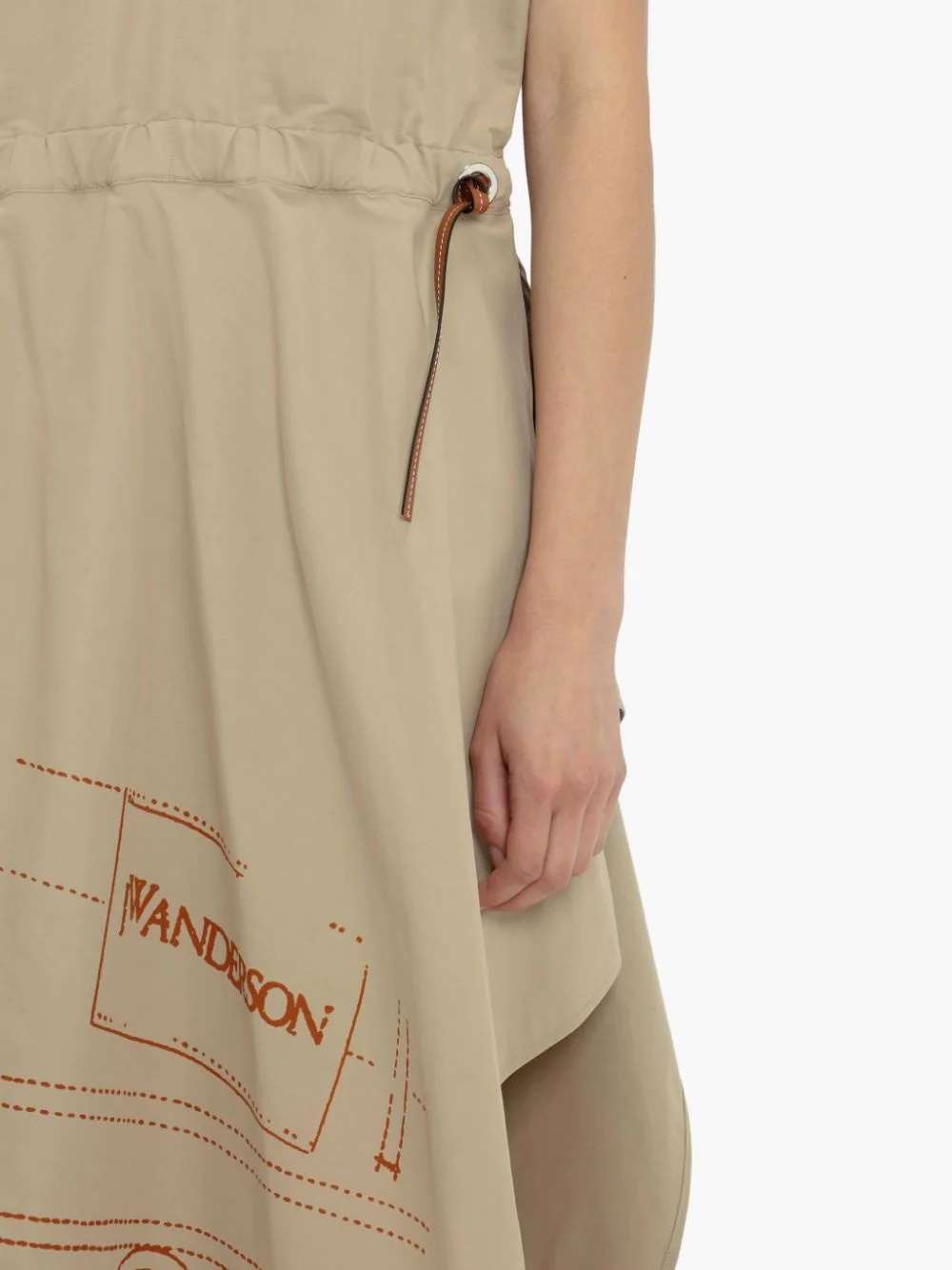 CAP SLEEVE ASYMMETRIC MIDI DRESS - 5