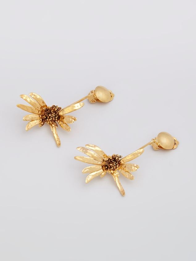 BRASS FLORA DAISY EARRINGS - 4