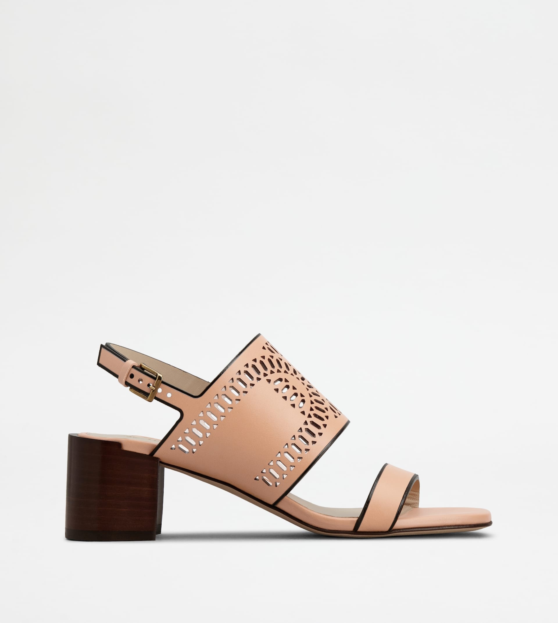 SANDALS IN LEATHER - PINK - 1