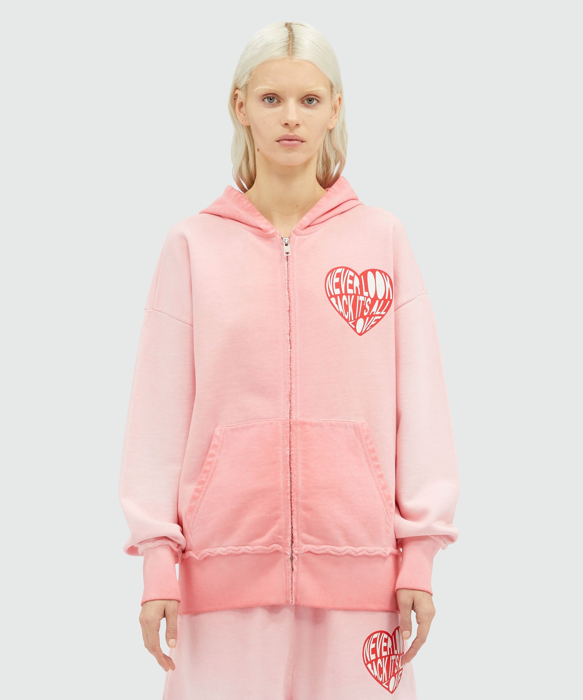 Pre-washed jersey sweatshirt with printed quote - 2
