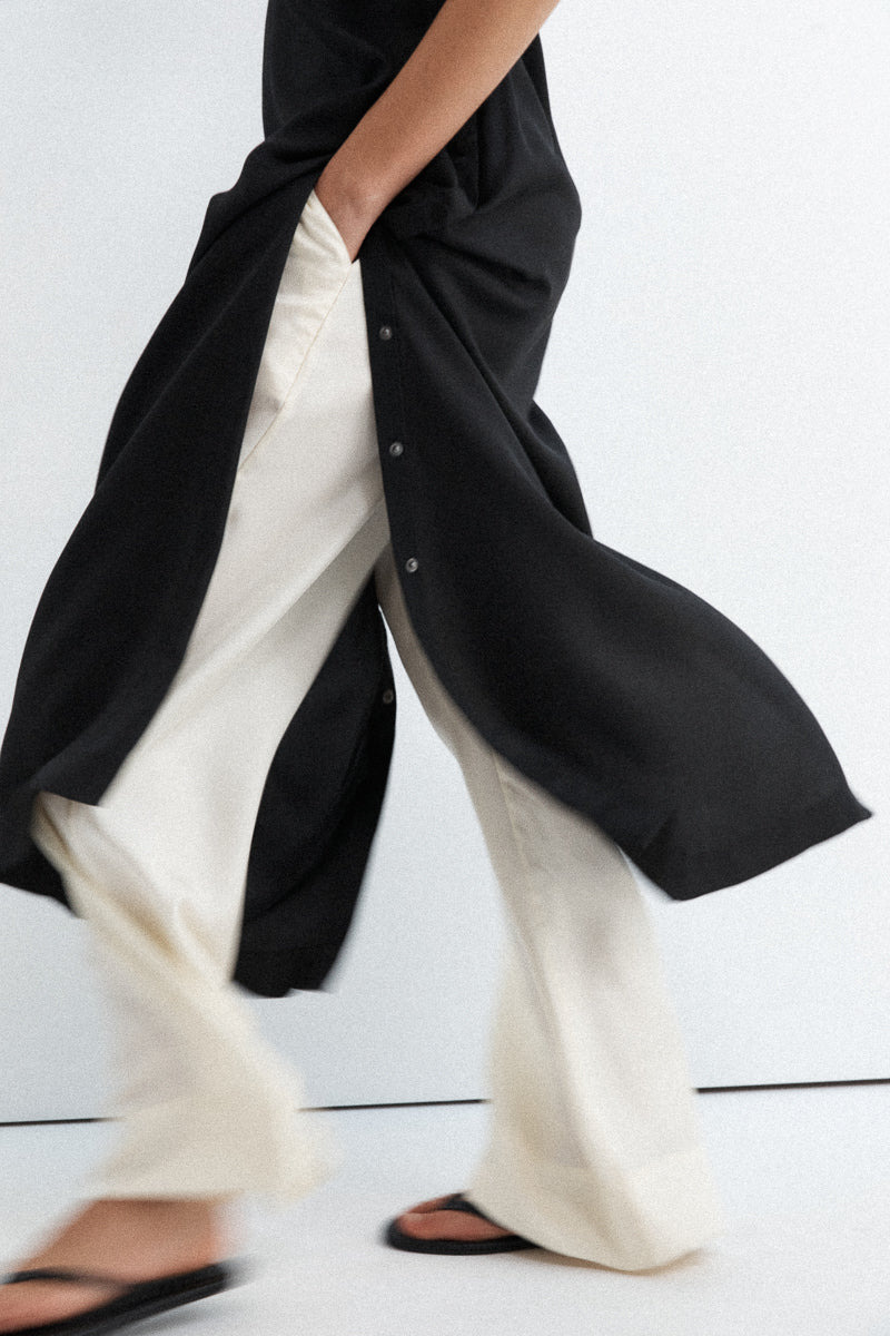 Jordan Button Up Dress - Black - 7