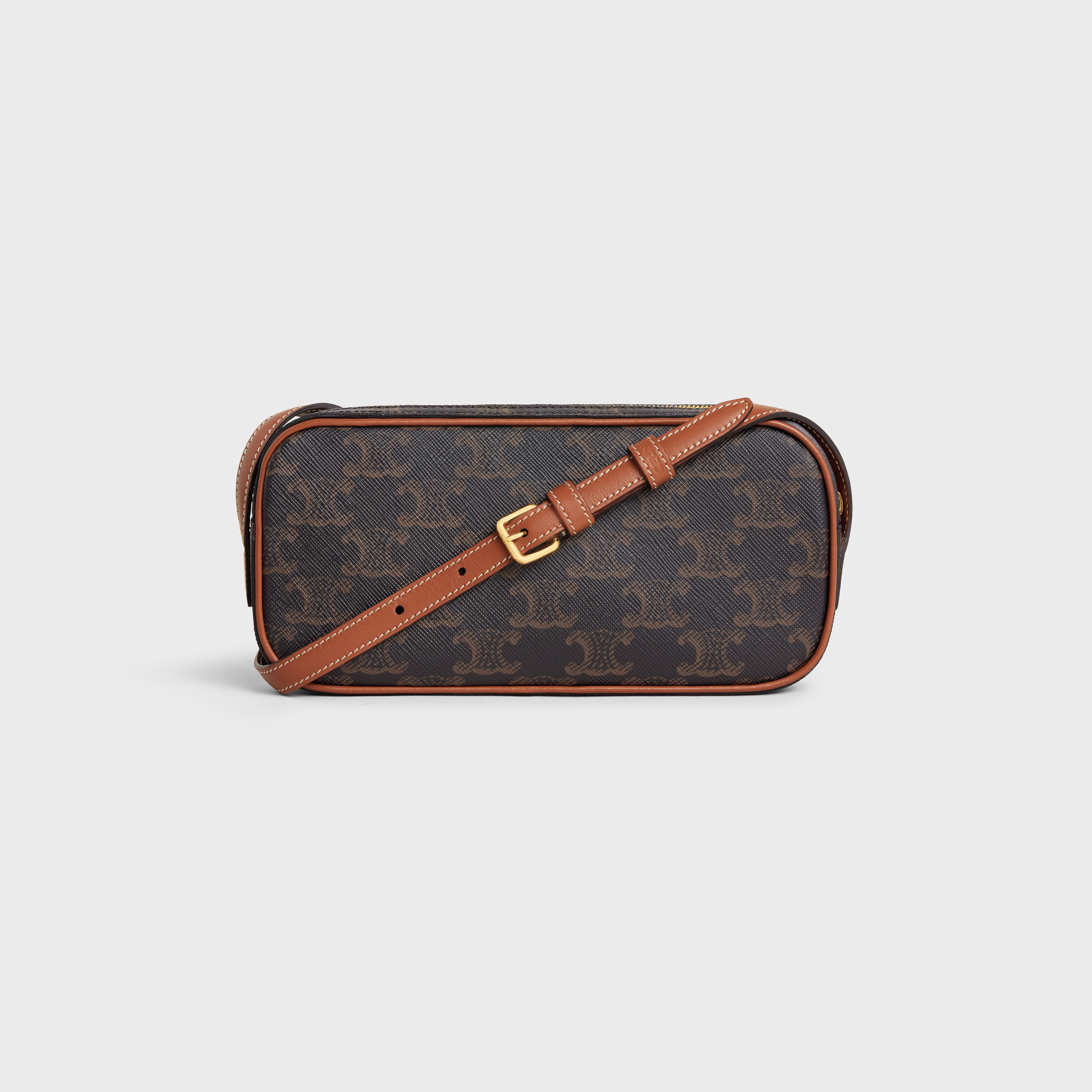 MINI CAMERA SHOULDER BAG CUIR TRIOMPHE in TRIOMPHE CANVAS and calfskin - 3