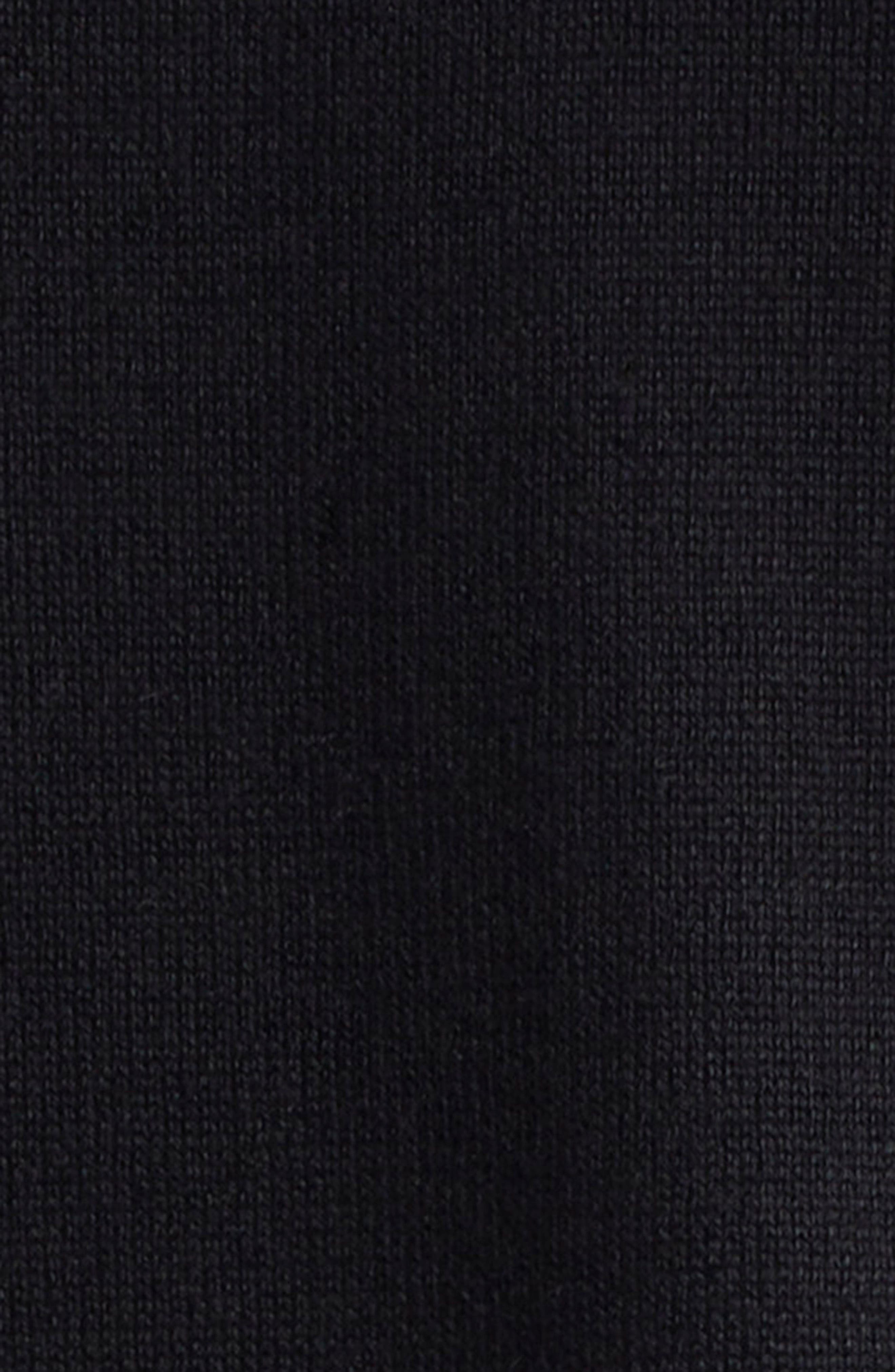 MM6 Maison Margiela Leather Elbow Patch Crewneck Sweater in Black at Nordstrom - 7