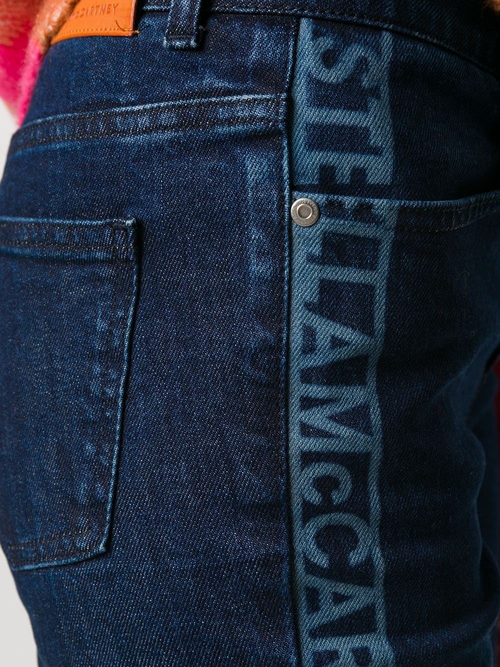 side logo flared jeans - 5