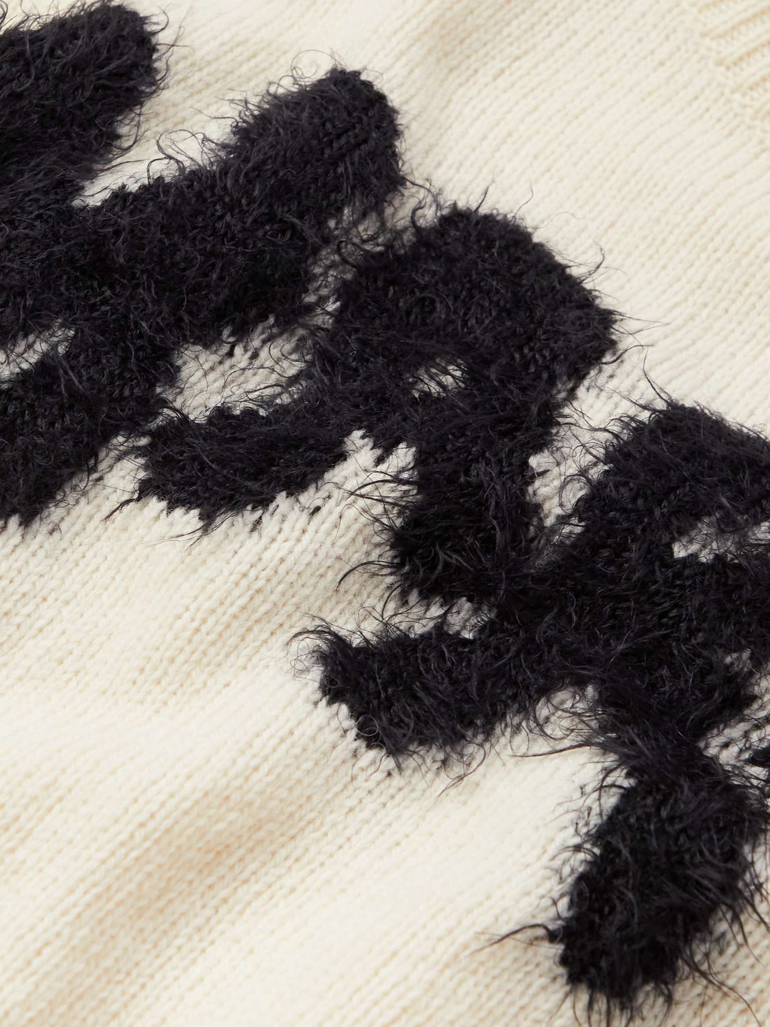 Logo-Intarsia Virgin Wool-Blend Sweater - 3