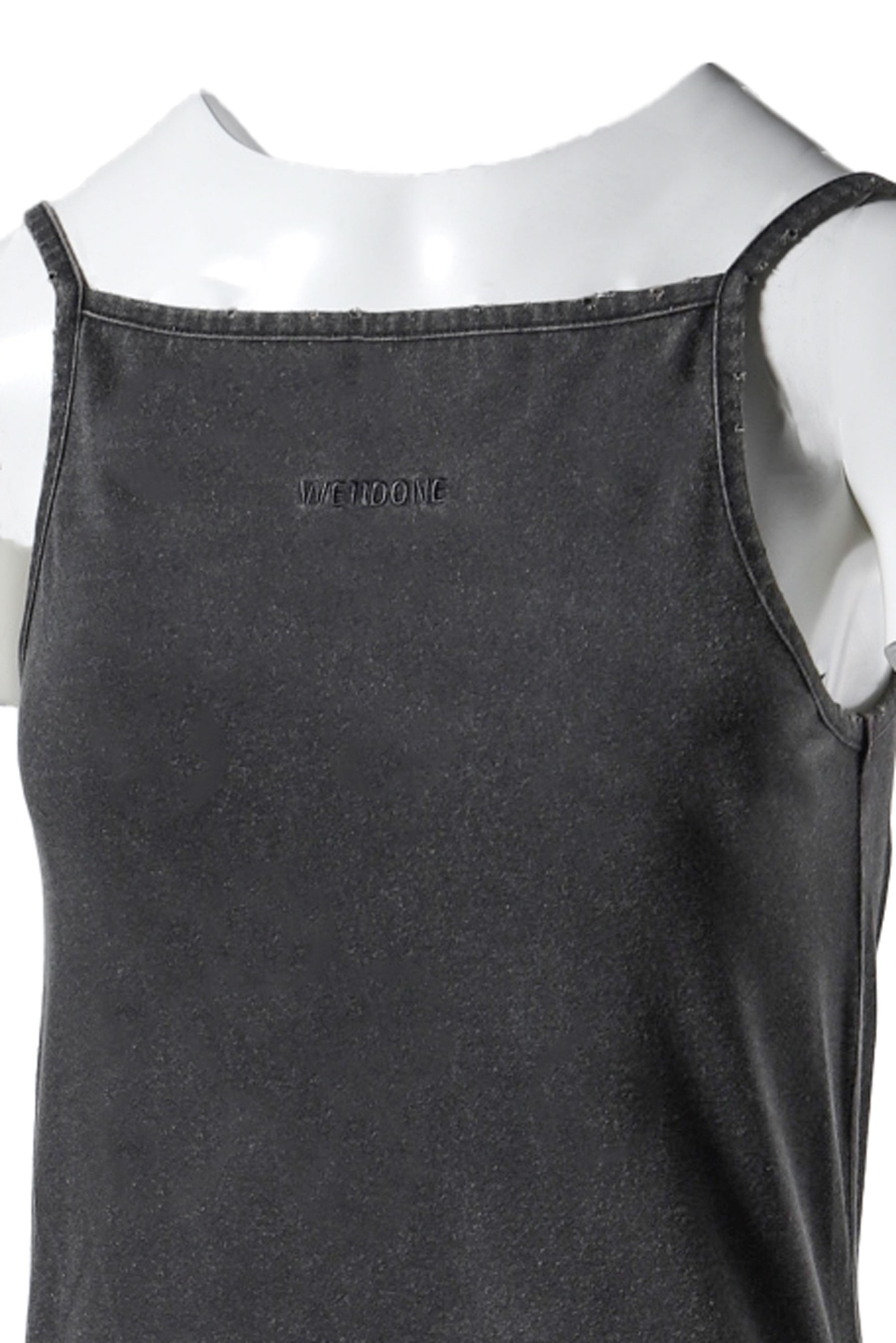 BLACK WOMENS LAYERED SLEEVELESS LONG DRESS / BLK - 4