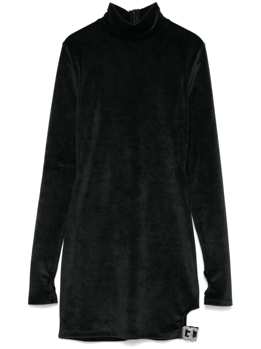 velvet mini dress - 1