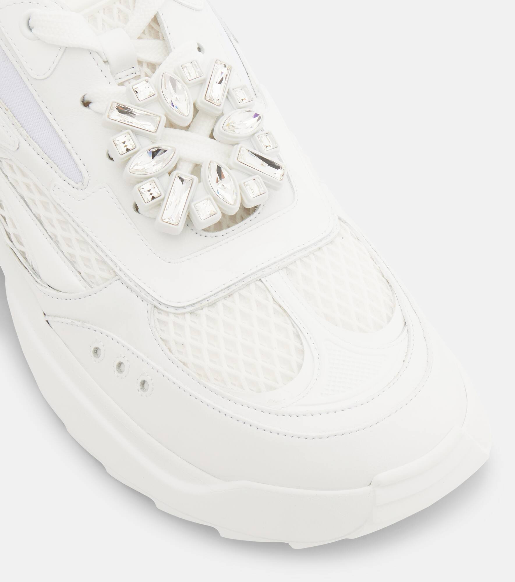 Viv' On The Run leather-trimmed sneakers - 5