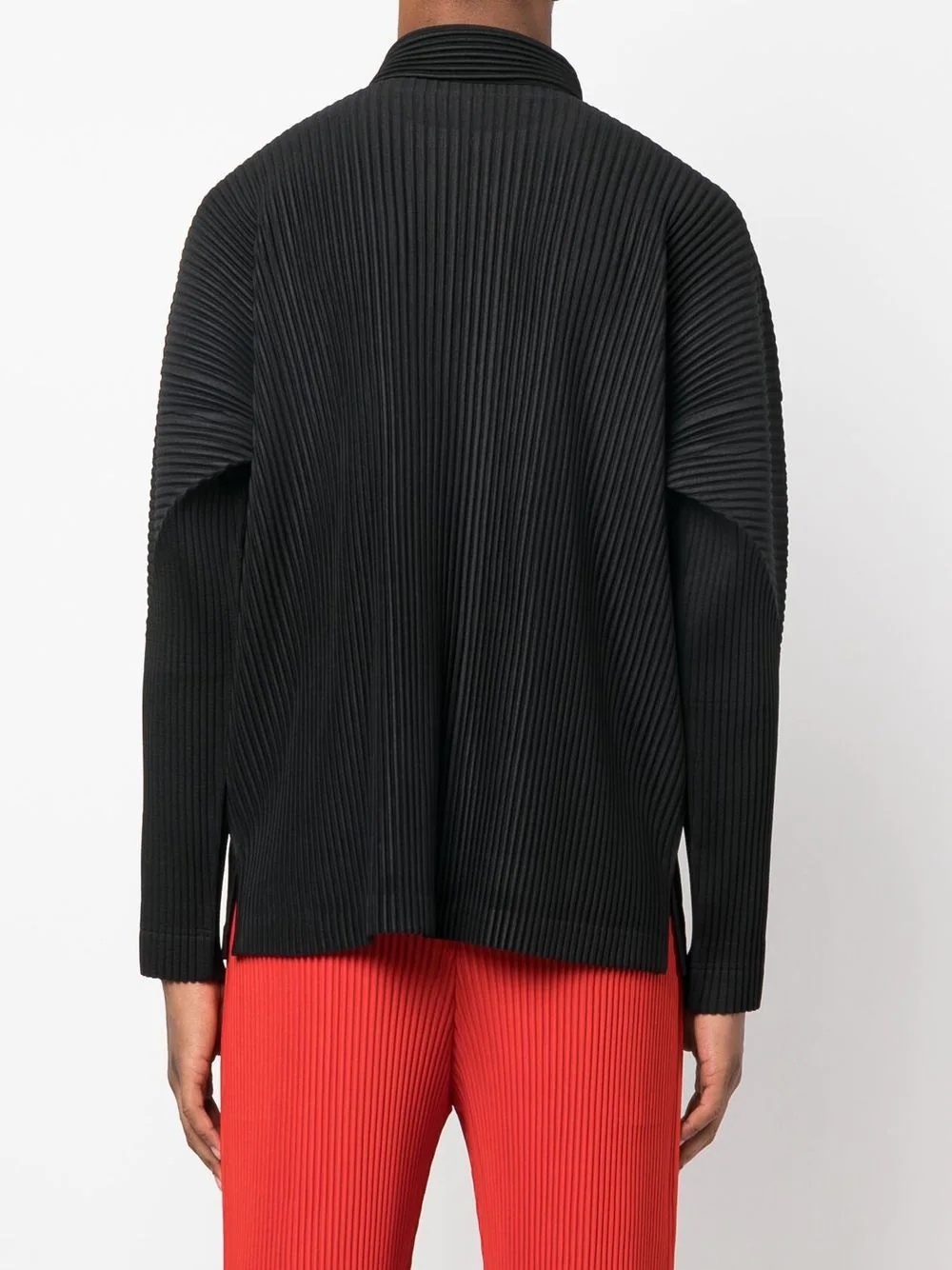 plissé-effect long-sleeve shirt - 4