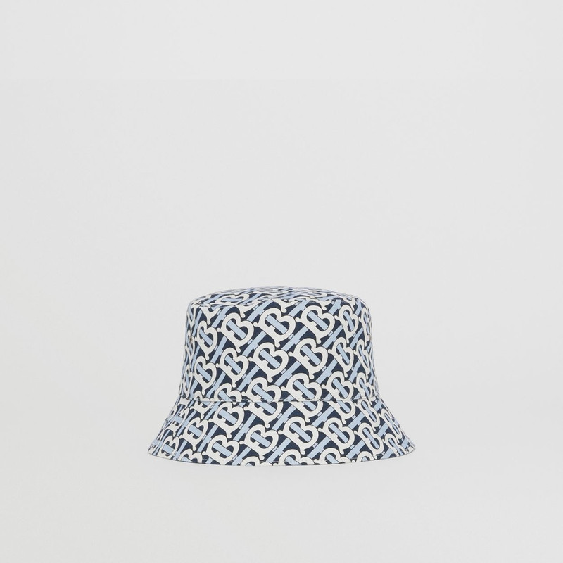 Monogram Print Cotton Bucket Hat 1