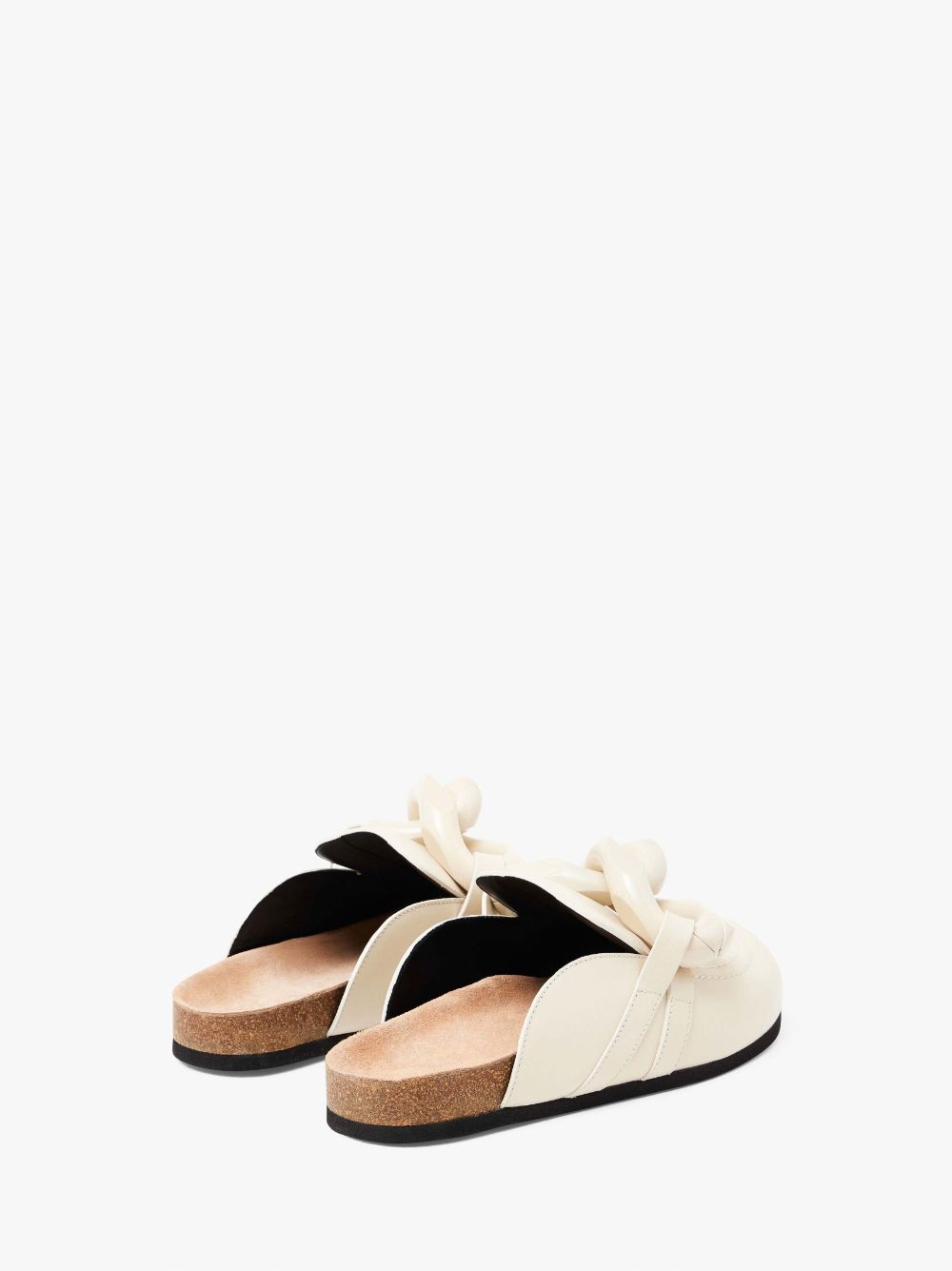 CHAIN LOAFER LEATHER MULES - 3