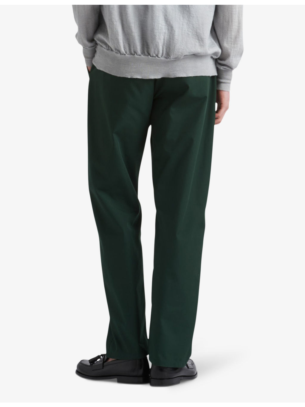 Poplin brand-print straight-leg slim-fit woven trousers - 3