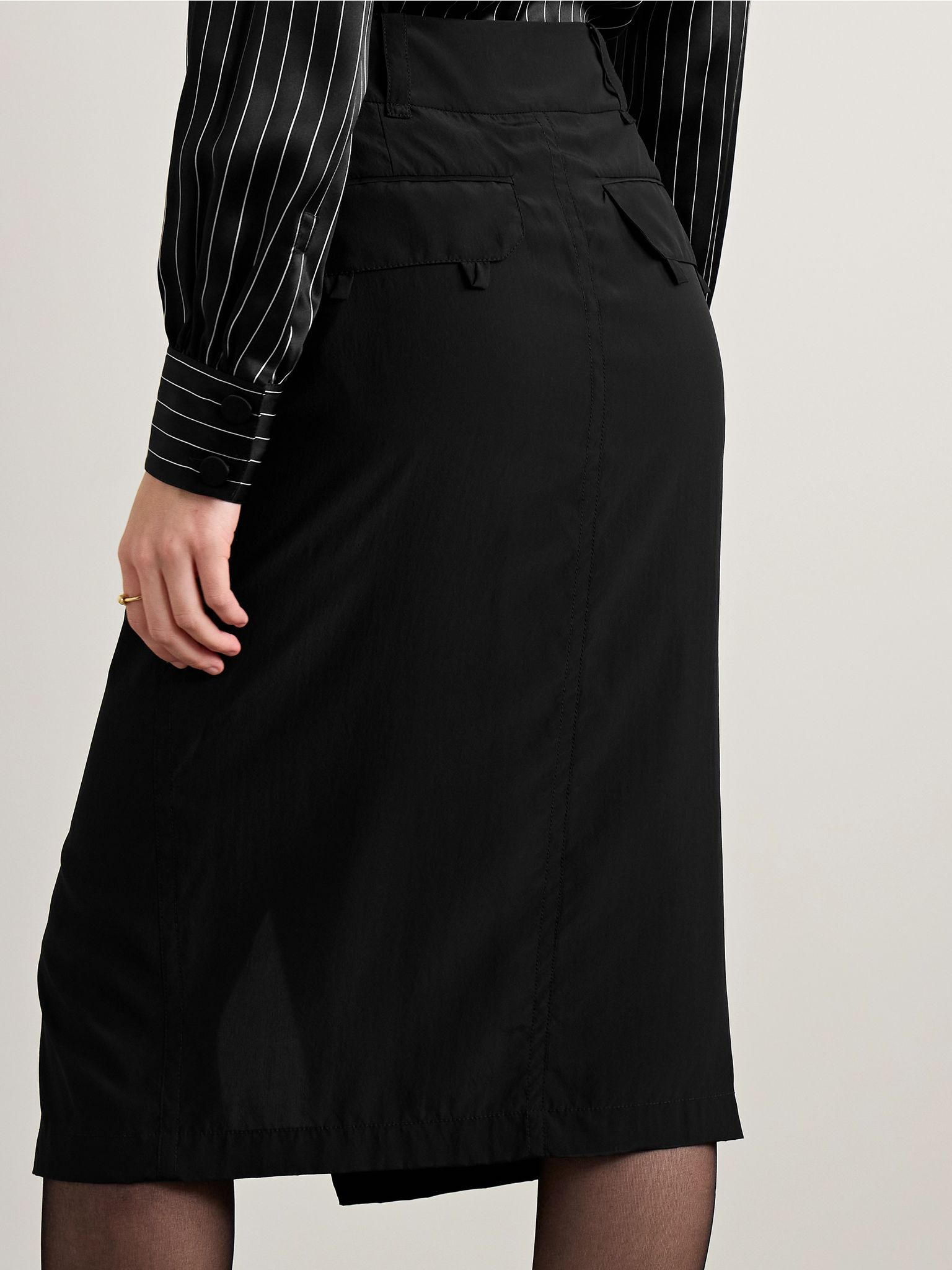 Silk skirt Black - 3
