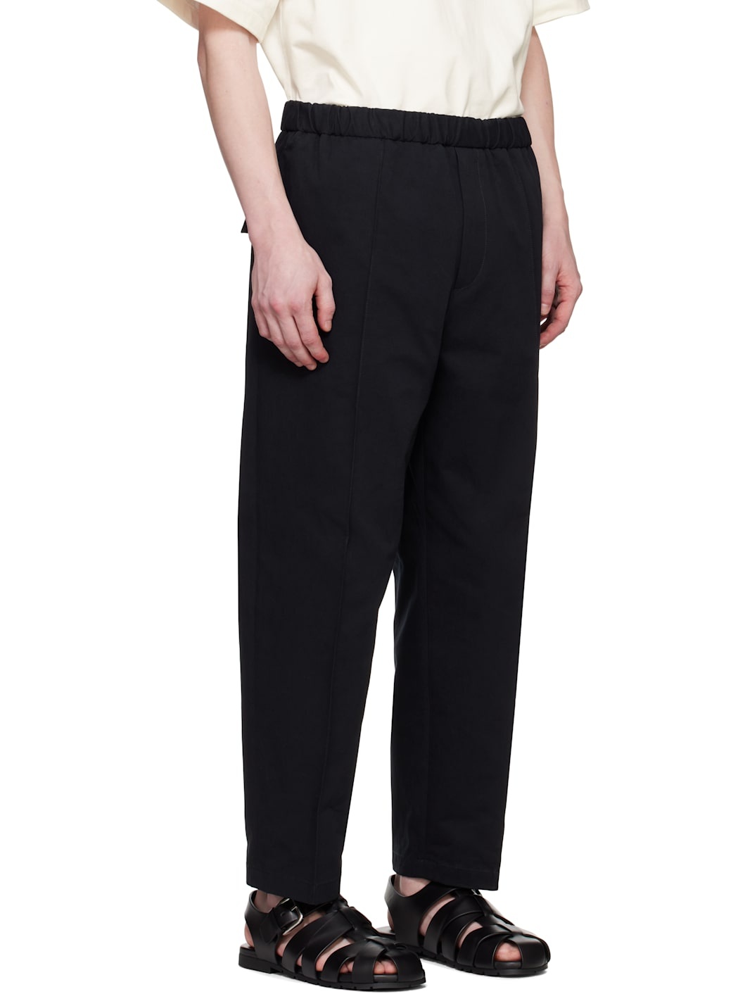 Navy Tapered Trousers - 2