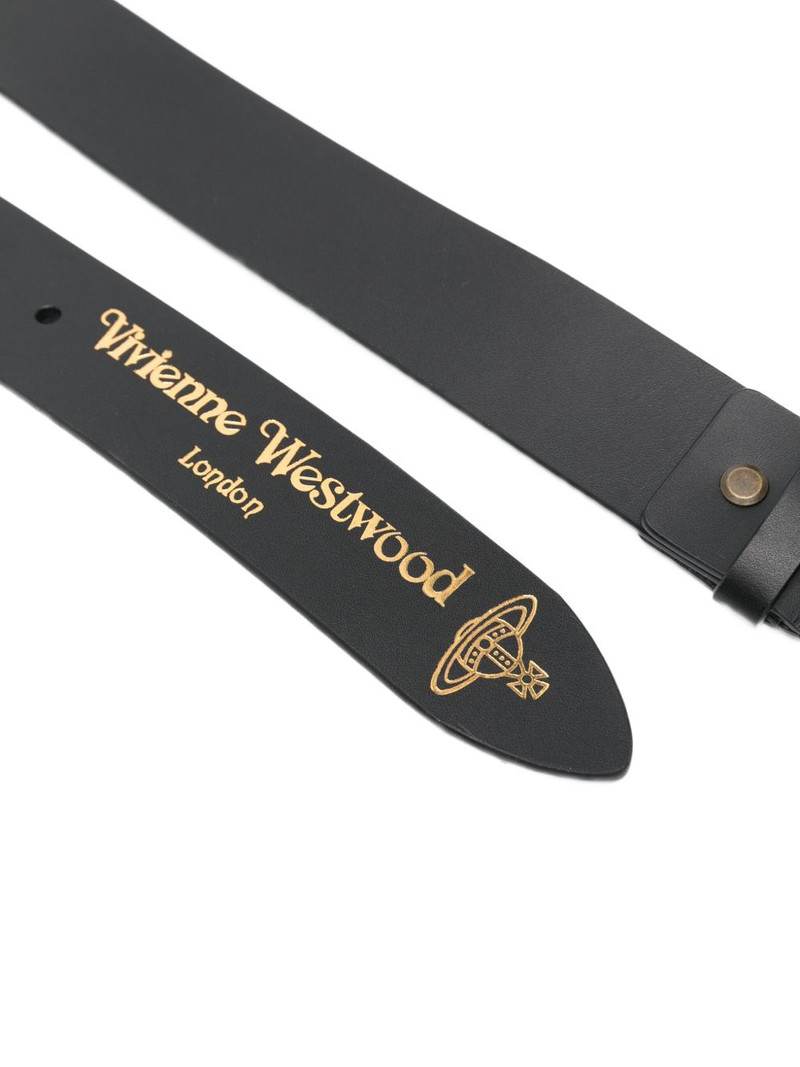 Vivienne Westwood wide Alex charm leather belt outlook