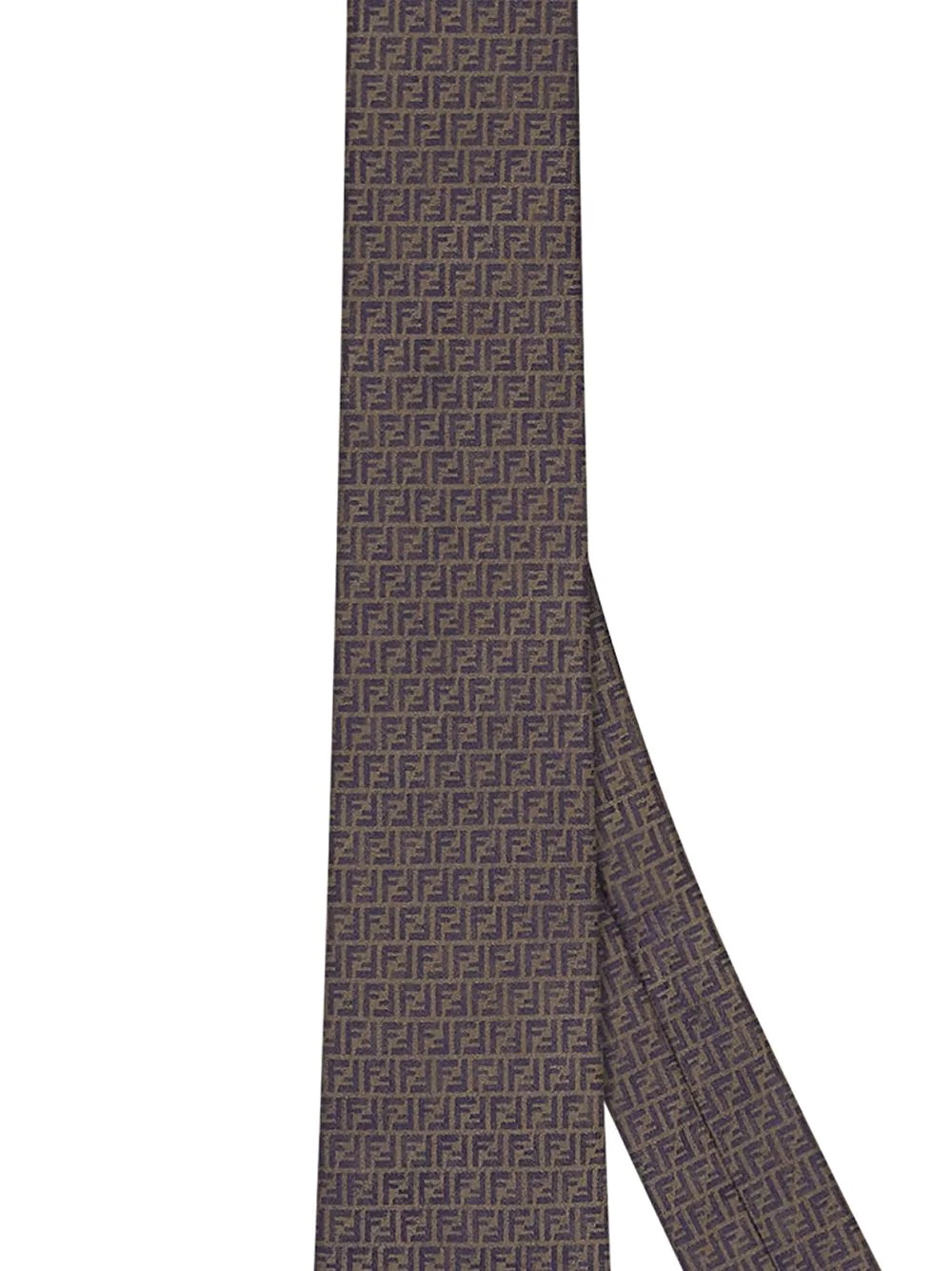 FF pattern silk tie - 2