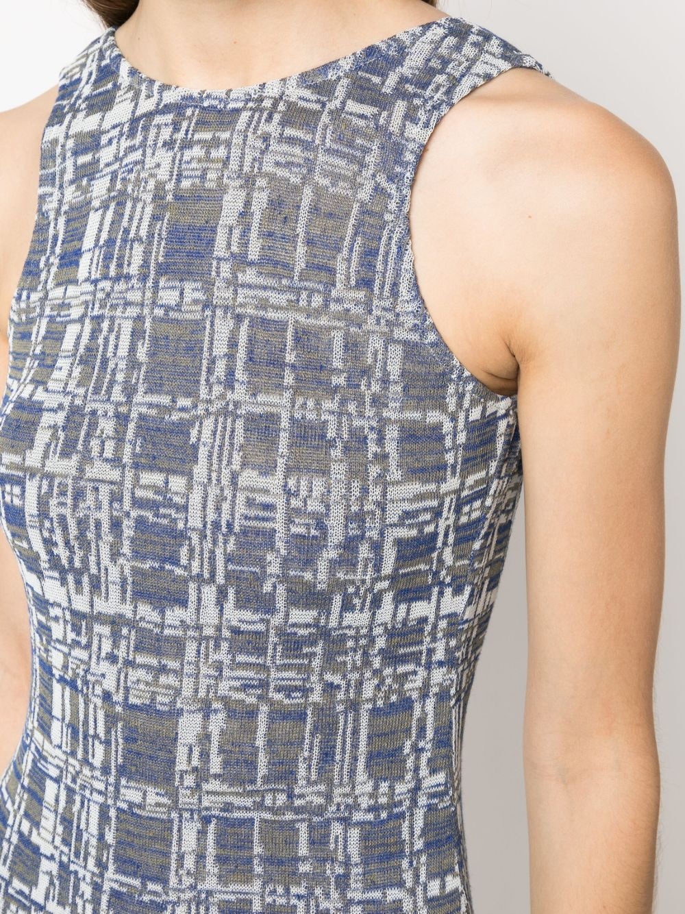 sleeveless knitted minidress - 5