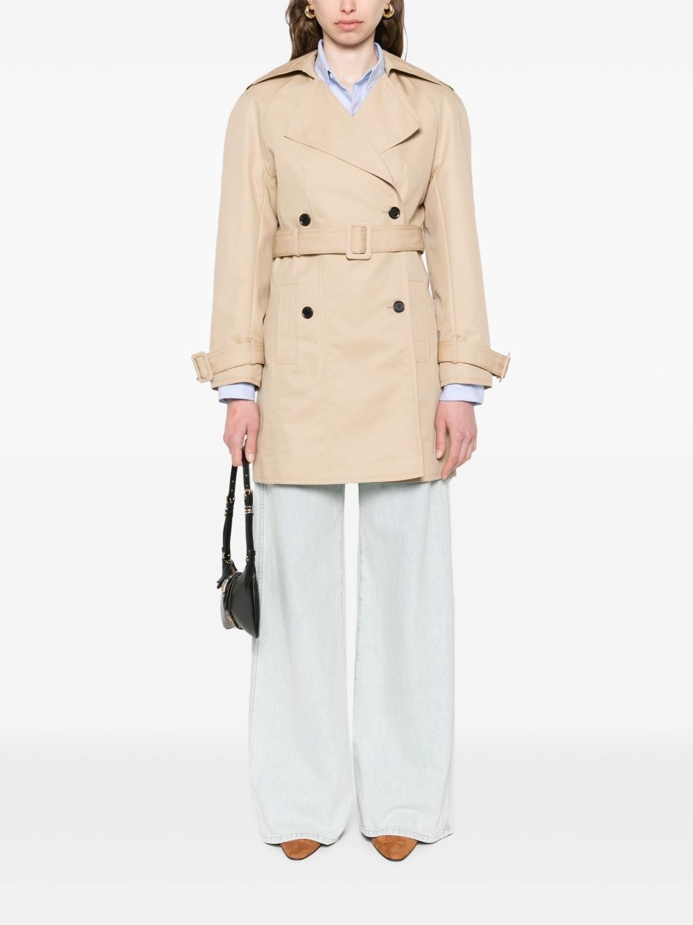 double-breasted trench coat - 2