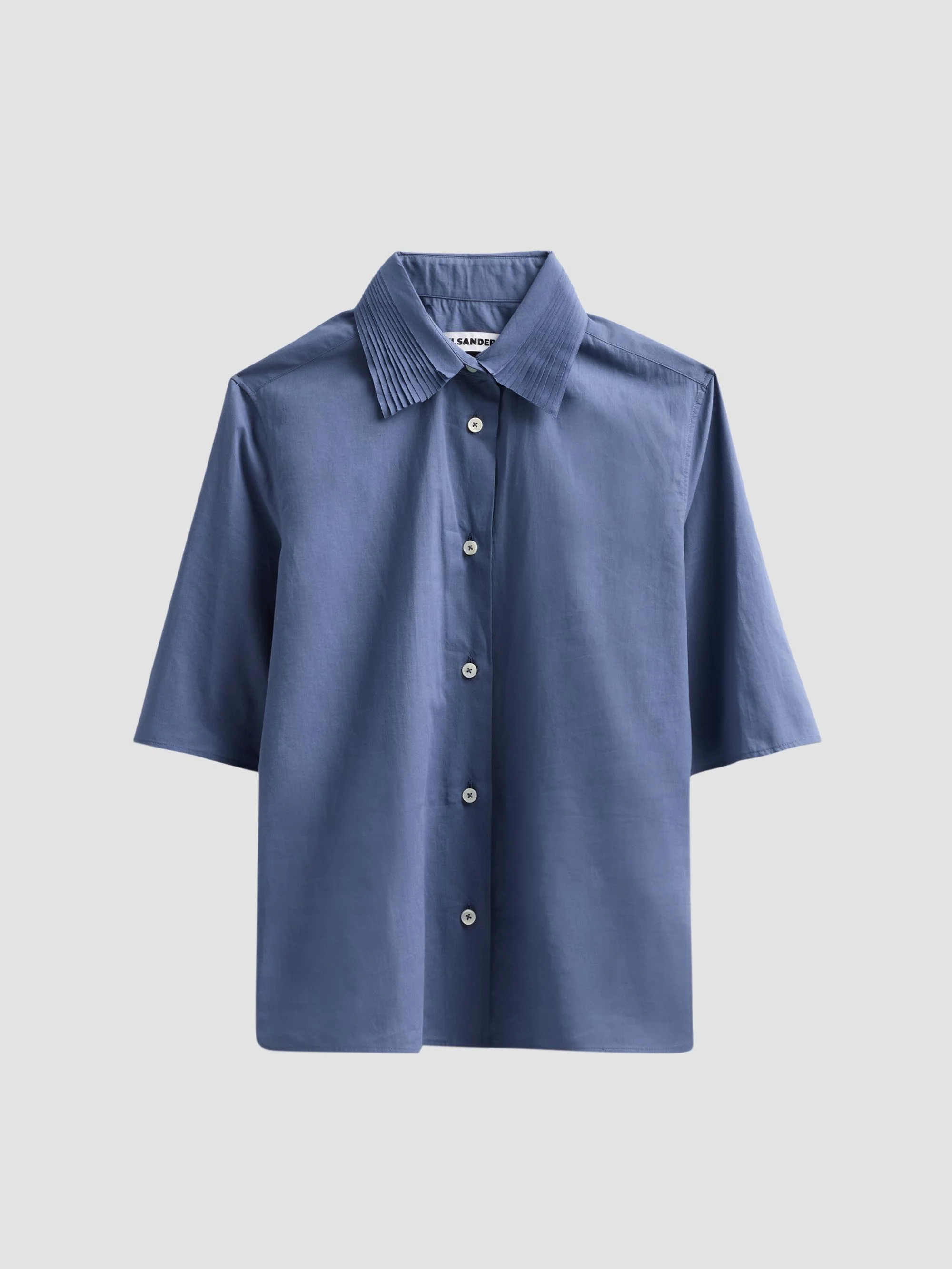 Women's Pleated Collar Cotton Shirt - Sugar Paper - 1