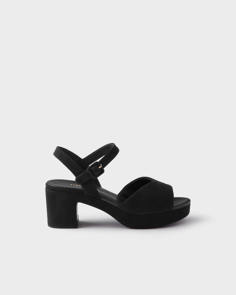Prada Padded suede sandals outlook