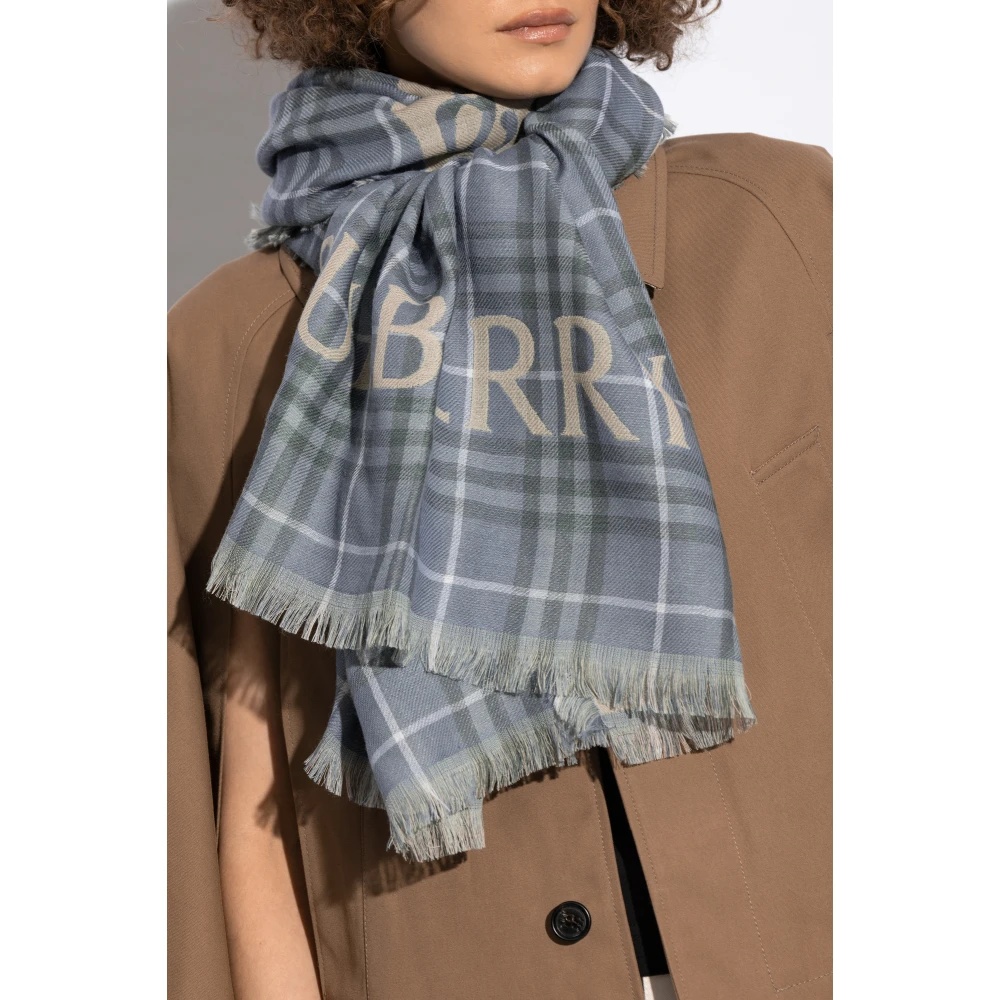 WOOL SCARF WITH CHECK PATTERN - 2