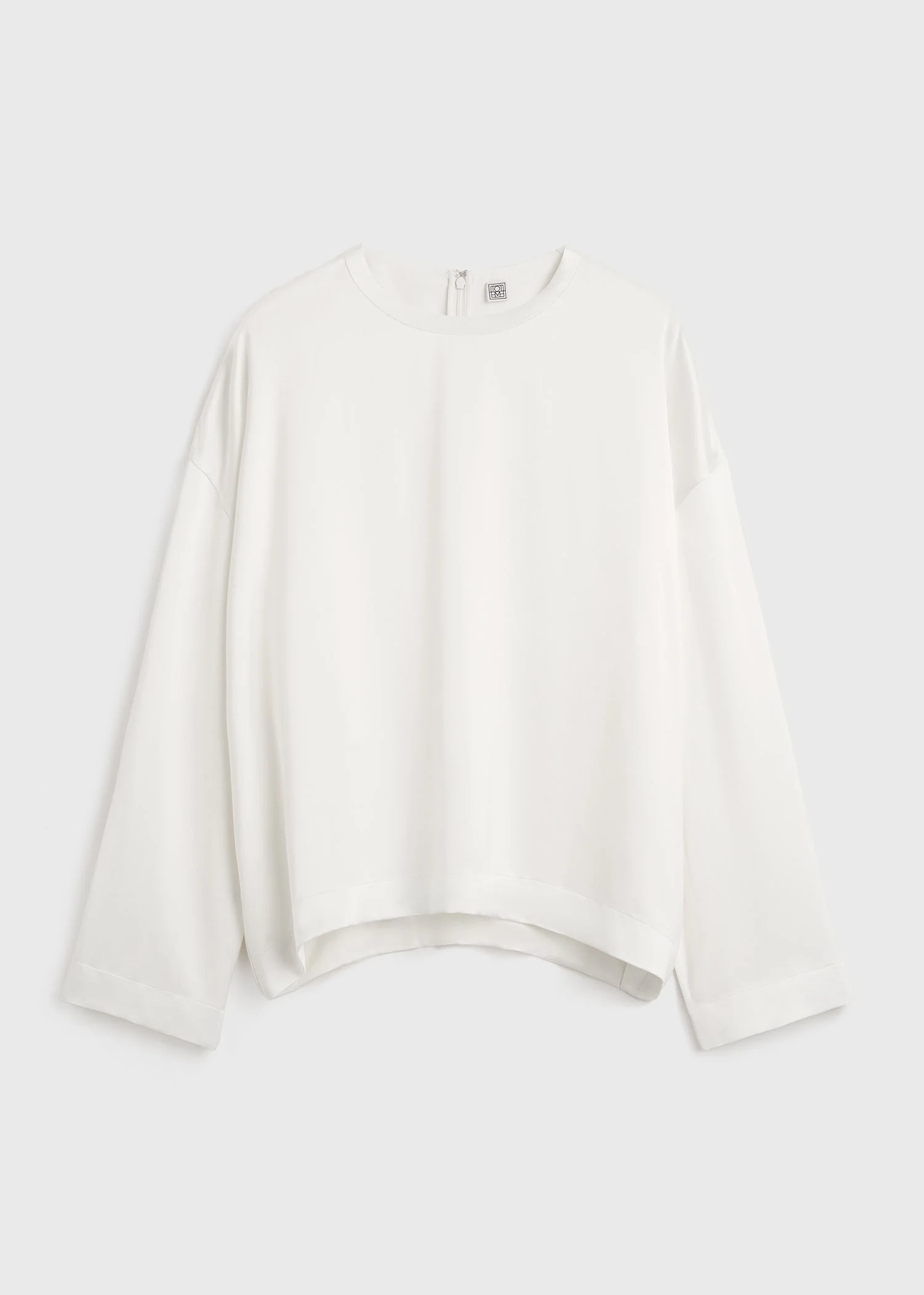 Boxy satin top white - 1