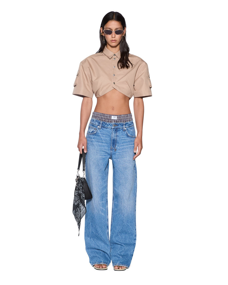 Ksubi BARKER CROP SS SHIRT TAN outlook