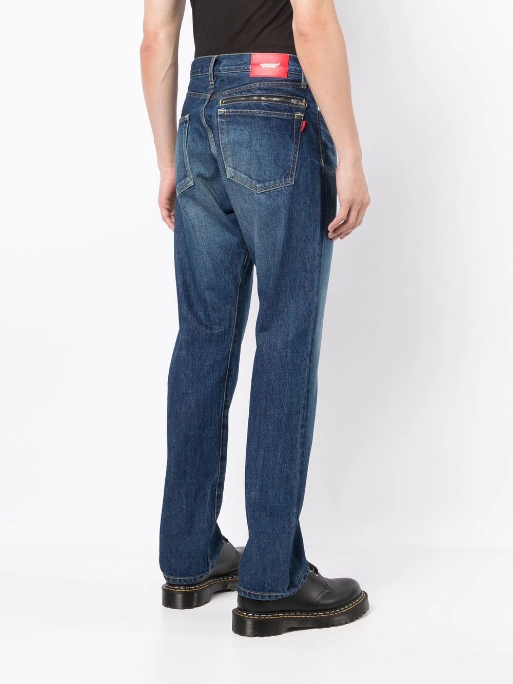 mid-rise straight-leg jeans - 4