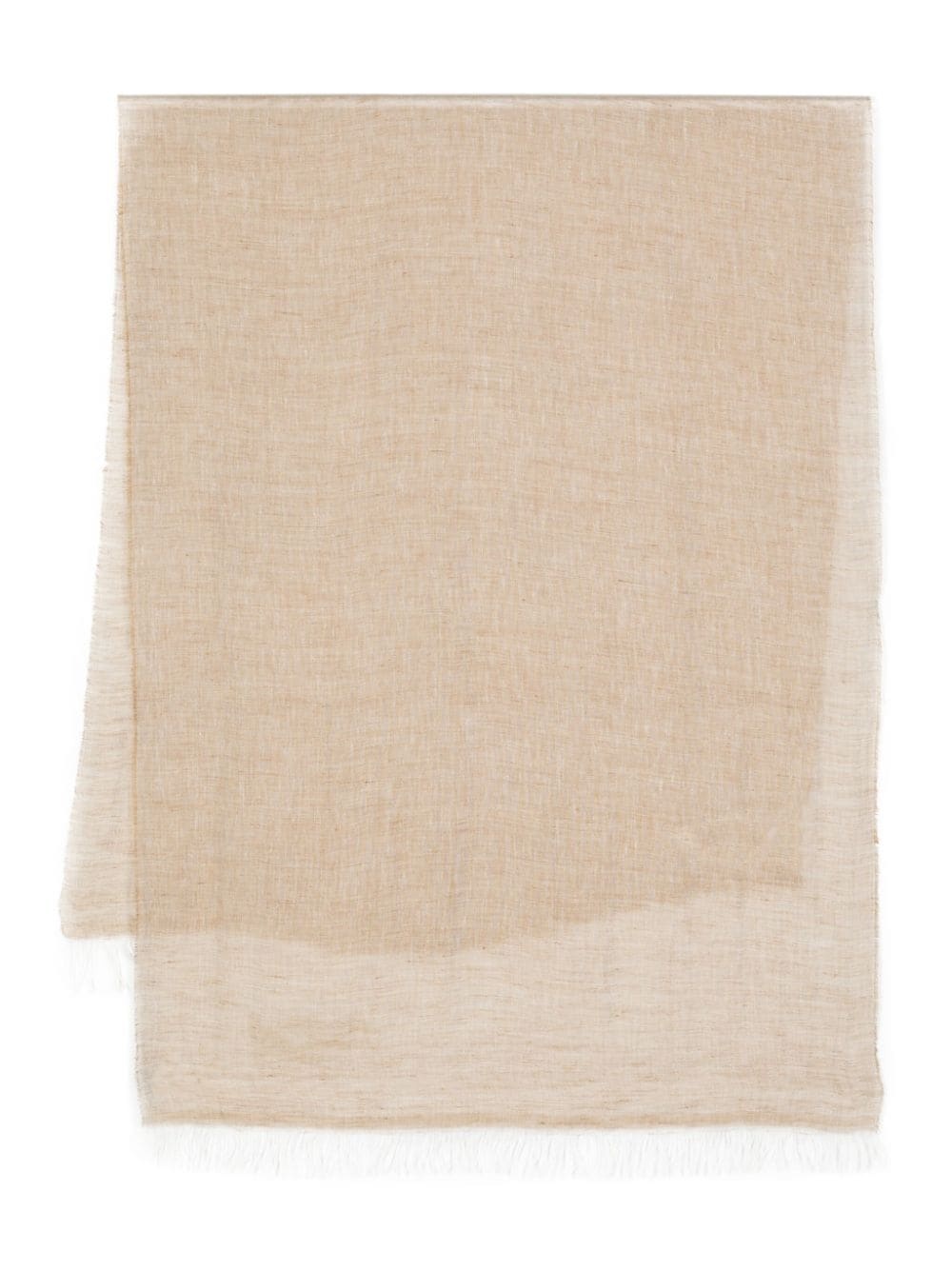 fringed linen scarf - 1