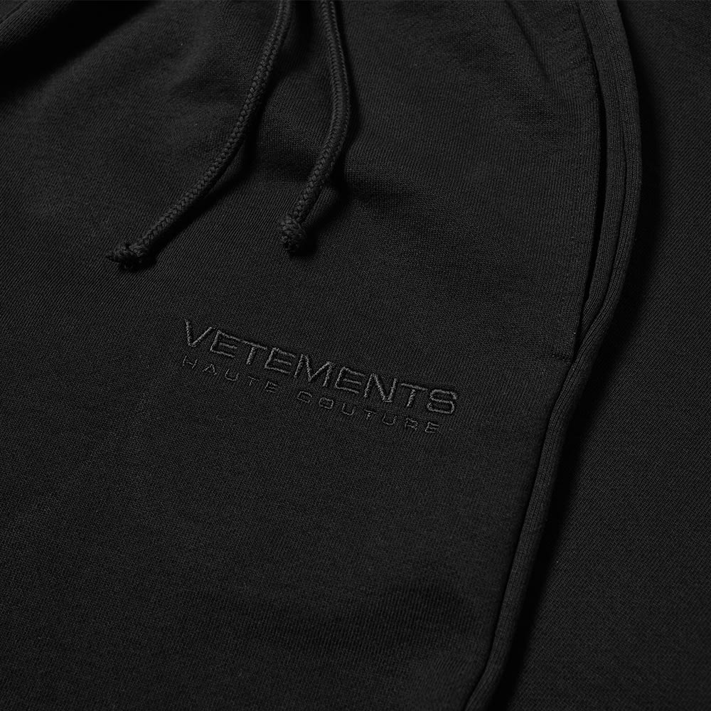 VETEMENTS All Black Logo Haute Couture Sweat Pant - 2