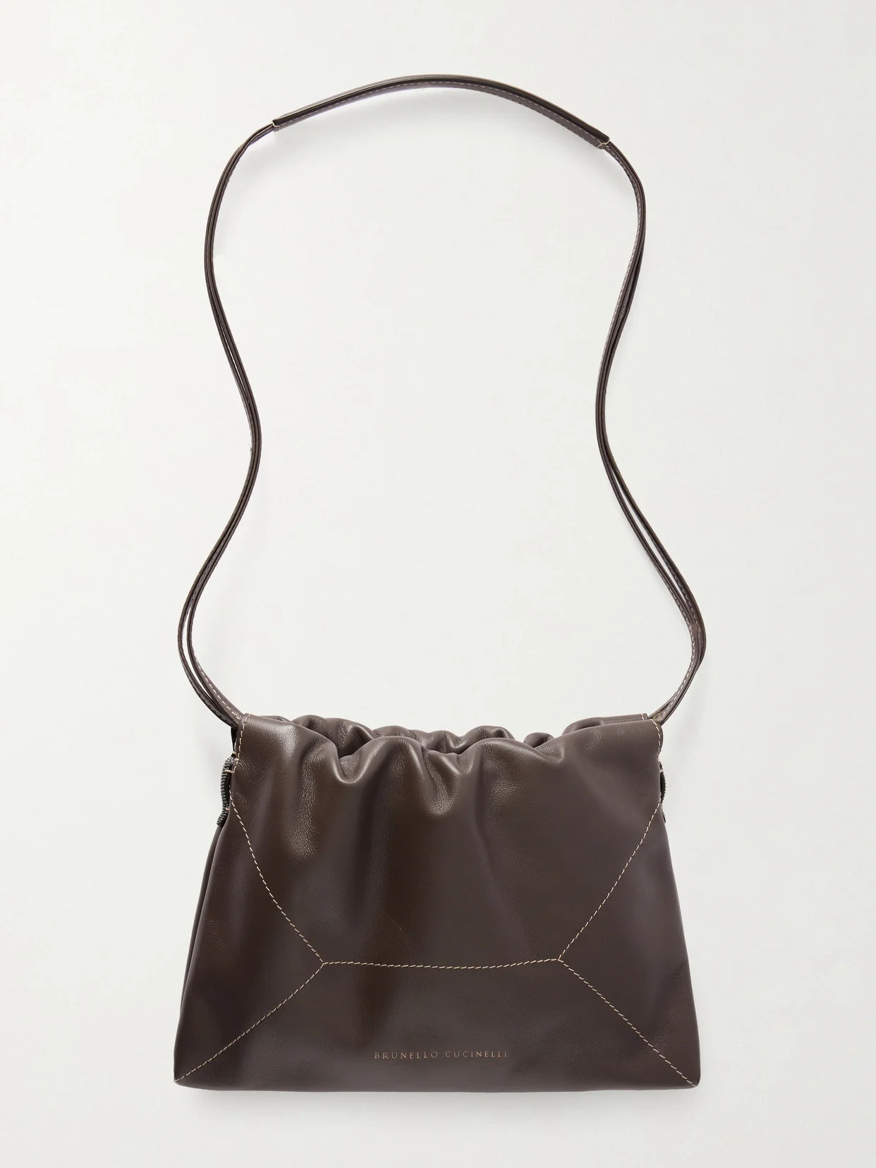 Embellished Leather Shoulder Bag - 1