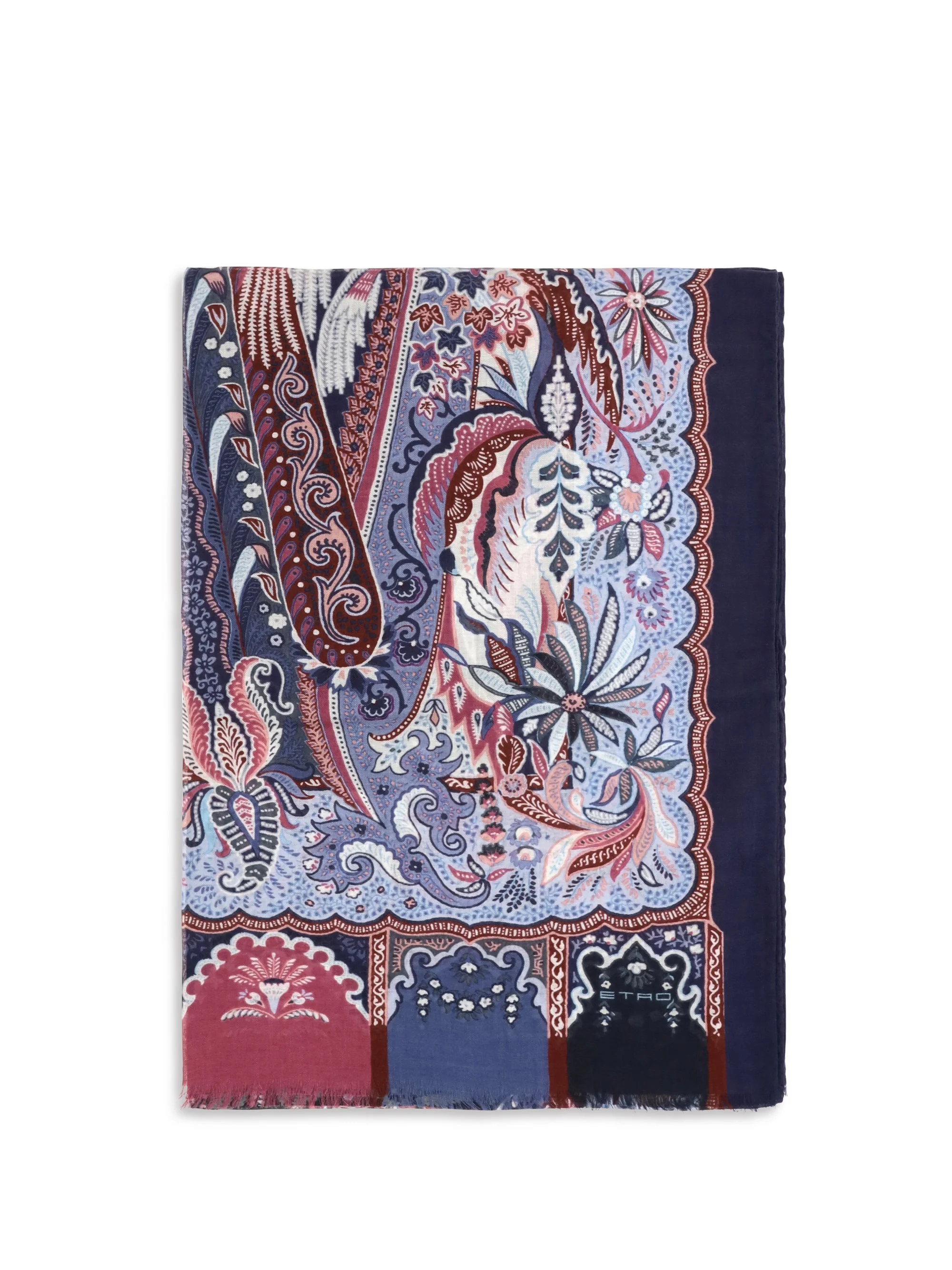 Etro Orfeo Modal Scarf Blue - 1