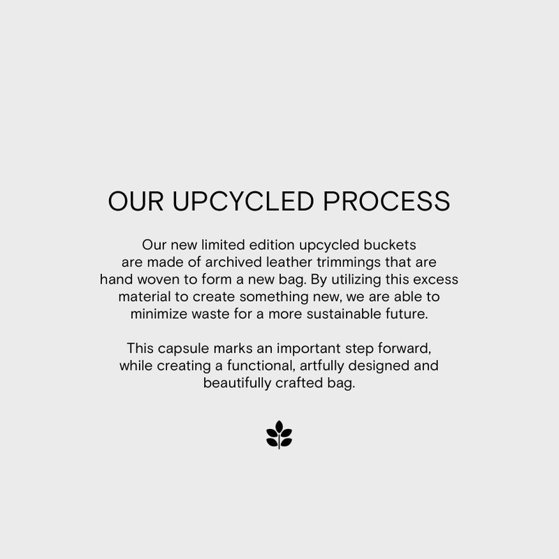 UPCYCLED WOVEN MINI BUCKET BAG 7
