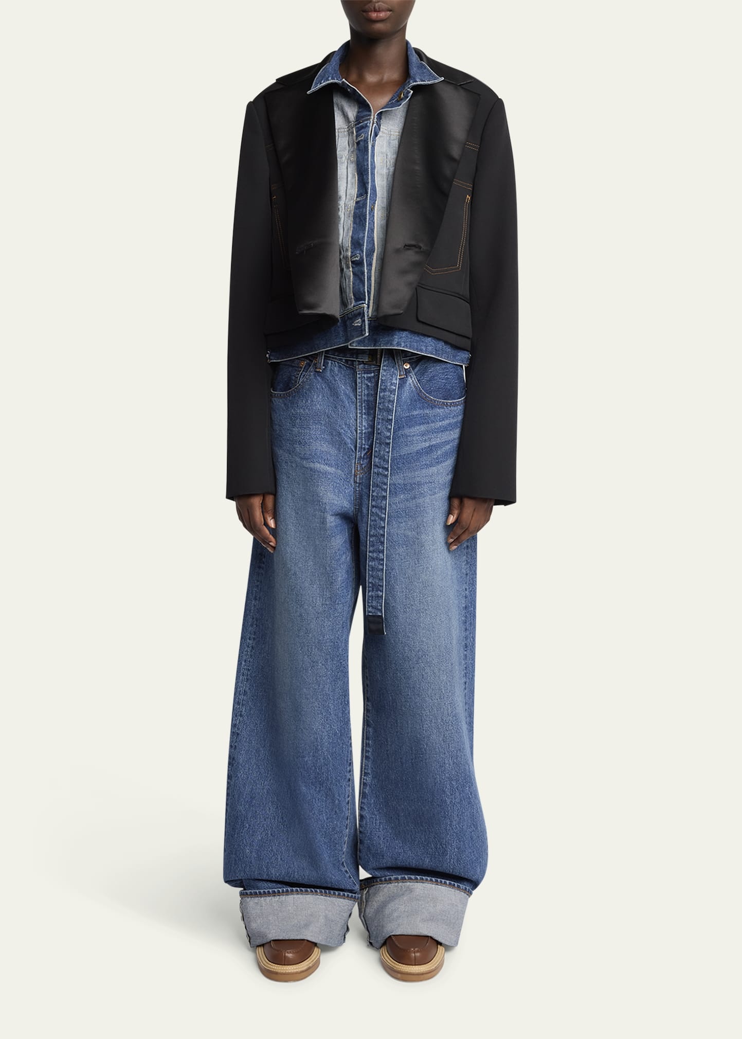 Layered Wool Denim Jacket - 2